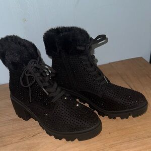 Stylish Black Women's Combat Boots